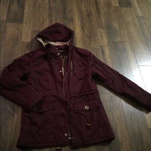 Burgundy faux jacket